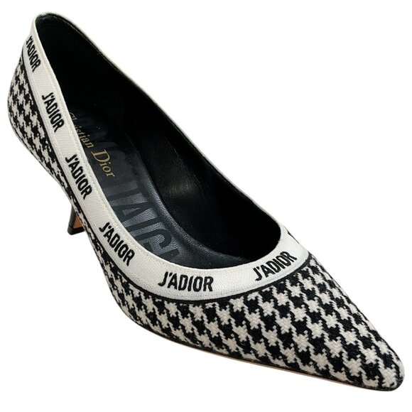 Christian Dior Black / White Houndstooth J'Adior Pumps - Picture 1 of 6